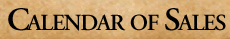 Calendar of Sales